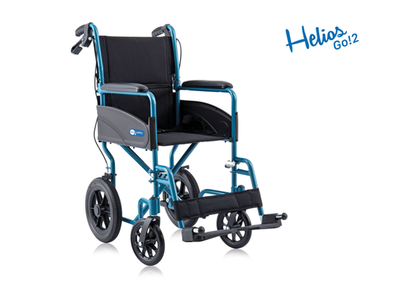 Reise-Rollstuhl Helios GO!2 12" SB43 inkl. Begleitbremse, max 150kg