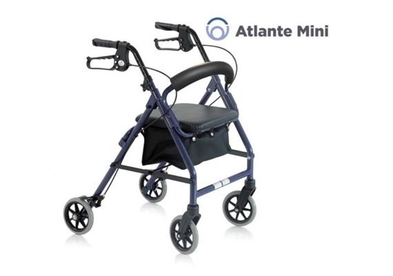 Rollator Atlante MINI, faltbares Alu-Gestell, inkl. Rückenbügel und Sitz