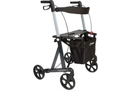 Rollator Buffalo XXL inkl.Rückengurt 200kg belastbar, Sitzhöhe 62 cm,anthrazit-grau