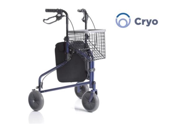 Rollator Cryo 3-Rad, mit Korb und Tasche, max 136kg