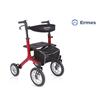 Rollator Ermes Outdoor luftbereift rot metallic SH 56cm mit Stofftasche max. 136kg