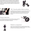 Rollator Topro Olympos ATR BS "M Slim" blau mit grossen Rädern | Bild 4