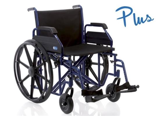 Rollstuhl Plus XL Standard, Stahlrahmen, SB55, max 200kg