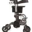 Rollstuhl/Rollator Gaya 2.0 silber mit Rückenbügel - 2-in-1 Funktion | Bild 2