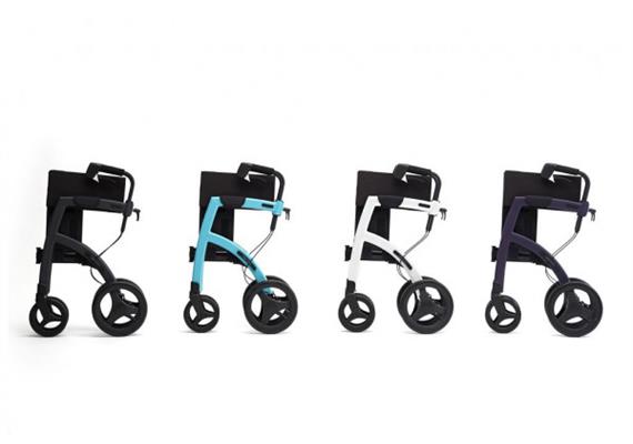 Rollstuhl/Rollator Rollz Motion matt black 2-in-1 mit TB, max. Belastbarkeit: 125 kg
