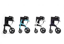 Rollstuhl/Rollator Rollz Motion² matt black (schwarz) 2-in-1 mit TB, max. 125 kg
