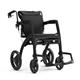 Rollstuhl/Rollator Rollz Motion² SMALL black (matt schwarz) 2-in-1 mit TB, -125 kg
