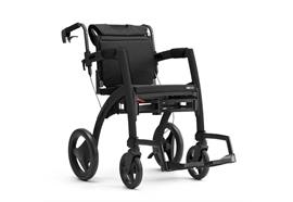 Rollstuhl/Rollator Rollz Motion² SMALL black (matt schwarz) 2-in-1 mit TB, -125 kg