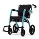 Rollstuhl/Rollator Rollz Motion²SMALL island blue 2-in-1 mit TB, max. 125 kg