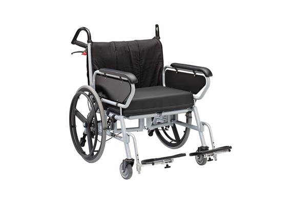 Rollstuhl XXL SB66 mit Scheibenbremse bis 325kg belastbar, inkl. Sitzkissen