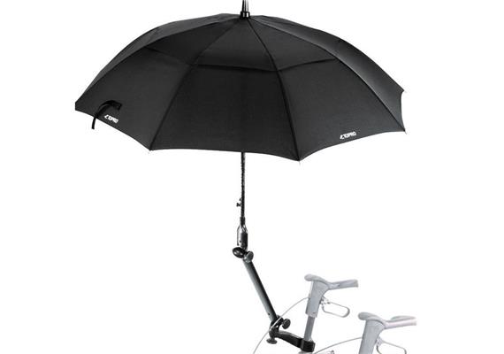 Schirm mit Multifunktionsarm schwarz zu Rollator Topro Troja 2G/5G, Olympos, Odyssé, Neuro
