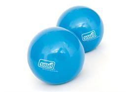 Sissel Pilates Fitness Toning Ball 900g blau Ø 9cm mit griffiger Oberfläche, Set à 2 Stk.