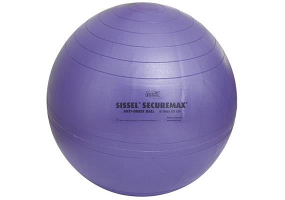 Sitzball Securemax 45cm blau-lila max. 150 kg, inkl. Übungsposter und Stöpselheber.