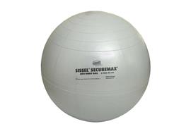 Sitzball Securemax 75cm silber max. Belastbarkeit 150 kg inkl. Übungsposter und Stöpsel