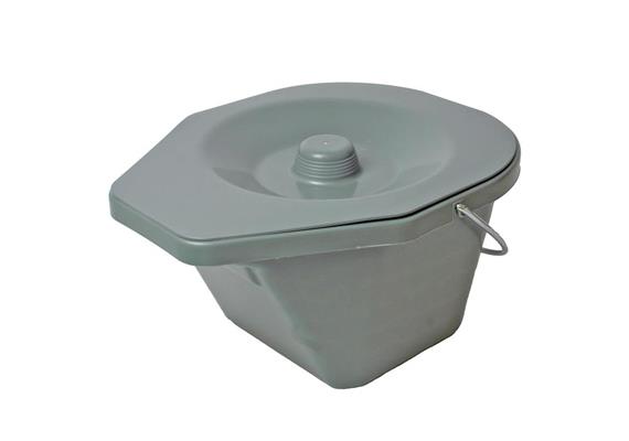 Spezialeimer trapezförmig zu Toilettenstuhl ToiLoo fix (Topf grau)