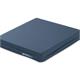 TEMPUR Rollstuhlkissen 40x40x5cm Anti-Gliss  mit PU-Schutzbezug blau