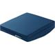 TEMPUR Rollstuhlkissen Konvex 40x40x9/5cm Anti-Gliss  mit PU-Schutzbezug blau