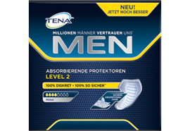 TENA for men Level 2 / 20 Stk Einlage, auf die männliche Anatomie abgestimmte Schalenform