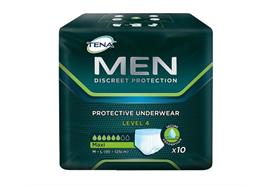 TENA Men Premium Fit Protective Underwear Maxi Level 4 Gr. L/XL 10Stk, Hüftumfang 95-125cm