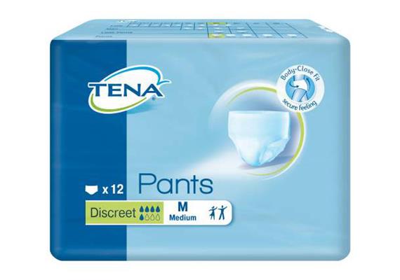 TENA Pants Discreet Medium 12 Stk atmungsaktive Einweghosen mit doppeltem Auslaufschutz