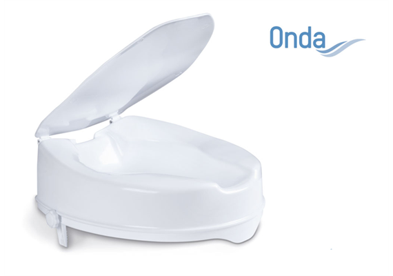 Toilettenaufsatz Onda Budget 10cm mit Deckel weiss inkl. Schraubbefestigung