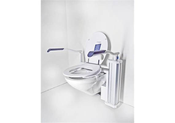 Toilettenlift ohne Armlehnen links montierte Hubsäule, elektrisch stufenlos verstellbar
