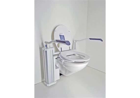 Toilettenlift ohne Armlehnen rechts montierte Hubsäule, elektrisch stufenlos verstellbar