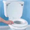Toilettensitzerhöhung gepolstert mit Deckel 5 cm max. 91kg, aus Schaumstoff und Vinyl