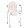 Toilettenstützgestell/Toiletten 4-in-1 aus Alu, fix, mit Abschwenkbaren Armlehnen