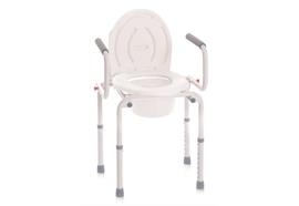 Toilettenstützgestell/Toiletten 4-in-1 aus Alu, fix, mit Abschwenkbaren Armlehnen