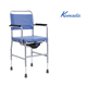 Toilettenstuhl Komoda blau, SB43, auf 4 Füssen, höhenverstellbar, inkl. Eimer