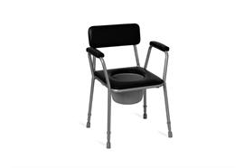 Toilettenstuhl MobiChair mit Arm-und Rückenlehne H:45-60cm max. 200kg, SB44cm