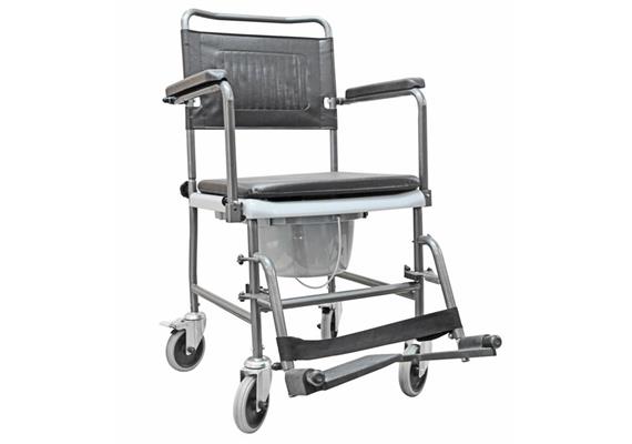 Toilettenstuhl ToiLoo move, fahrbar, Sitzhöhe 54cm, Sitzbreite 46cm, max 120kg