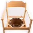 Toilettenstuhl Wood dunkel, massiver Holzstuhl, Sitzbreite 41cm, Sitzhöhe 45cm | Bild 3