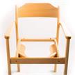 Toilettenstuhl Wood dunkel, massiver Holzstuhl, Sitzbreite 41cm, Sitzhöhe 45cm | Bild 4