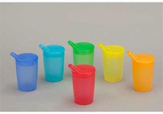 Trinkbecher-Set Ornamin Standard 805 türkis mit Deckel für Tee+Brei spülmaschinenfest