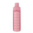 Trinkflasche mit Tablettendispenser, pink-rose mit 7 Pillen-Fächer | Bild 2