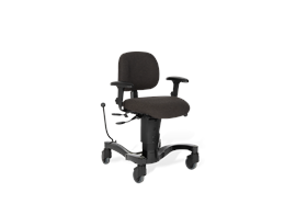VELA Therapie-Stuhl Bezug Kunstleder grau, manuelle Höhenverstellung, max. 160 kg